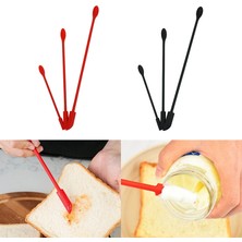 Xiaoba2 Kırmızı L Çift Kafa Mini Silikon Spatula Ince Kavanoz Makyaj Tereyağı Kek Spatula Kaşıkla Yeniden Kullanılabilir Spatula Mutfak Pişirme Aletleri (Yurt Dışından)