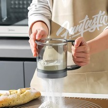 Xiaoba2 Tek Katmanlı Paslanmaz Çelik Hasır Kulp Un Elek Ölçme Ölçeği ile Un Pudra Şekeri Filtre Elek Fincan Pasta Yapımı Pişirme Araçları (Yurt Dışından)