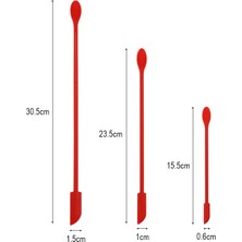 Xiaoba2 Siyah M Mini Çift Başlı Silikon Spatula Ince Kavanoz Makyaj Tereyağlı Kek Için - Yeniden Kullanılabilir Spatulalı Kaşık Spatula Mutfak Pişirme Aletleri (Yurt Dışından)