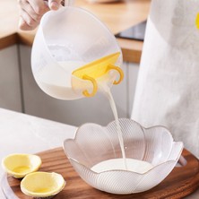 Xiaoba2 1000 ml Şeffaf Filtre Ölçme Kabı Ölçek Hattı ile Yumurta Çırpmak Pasta Yapımı Mutfak Süzgeçleri Büyük Kapasiteli (Yurt Dışından)