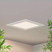 Maxled MX-1032B - 12W 6500K Soğuk Beyaz | Beyaz Kasa Sıva Altı Kare LED Panel