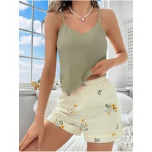 Bella Notte Kadın Ip Askılı Şortlu Yazlık Pijama Takımı