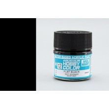Mr. Hobby Gunze H012 10 Ml. Flat Black, Aqueous Serisi Maket Boyası
