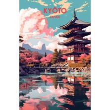 Kyoto Japon Şehir Tasarım Poster 30X42 cm Çerçevesiz