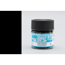 Mr. Hobby Gunze H077 10 Ml. Tire Black, Aqueous Serisi Maket Boyası