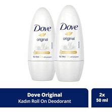 Dove Kadın Roll On Deodorant Original 1/4 Nemlendirici Krem 50ml x2 Adet