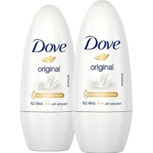 Dove Kadın Roll On Deodorant Original 1/4 Nemlendirici Krem 50ml x2 Adet