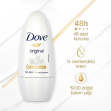 Dove Kadın Roll On Deodorant Original 1/4 Nemlendirici Krem 50ml x2 Adet