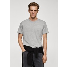 Mango Man Basic Comfort Strech Pamuklu Tişört