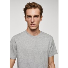 Mango Man Basic Comfort Strech Pamuklu Tişört