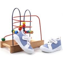 Şirin Bebe 3816 Ilk Adım Ortopedik Erkek Bebek Yazlık Keten Ayakkabı