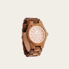 Wood Watch Woodwatch Teak Rosegold Ahşap Kadın Kol Saati 36MM