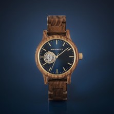 Wood Watch Woodwatch Open-Heart Sailor Ahşap Erkek Kol Saati 41MM