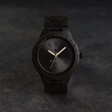 Wood Watch Woodwatch Oaklee Black Sandal Ahşap Erkek Kol Saati 47MM