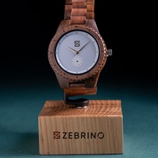 Zebrino Kineto Wood Ebony Ahşap Erkek Kol Saati 45MM