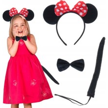 EngStore Minnie Mouse Taç Kuyruk Papyon Gösteri Seti