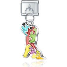 İtalyan Charm Bileklik Colorful Dog Charm