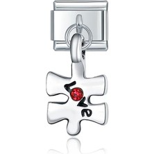 İtalyan Charm Bileklik Heart Chain6 Charm