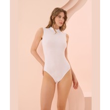 Intive Lingerie Nbb %95 Pamuklu Balıkçı Yaka Çıtçıtlı BODY-2950
