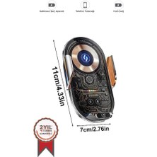 Torima W14 Wireless Araç Şarj Cihazı Telefon Tutacağı Siyah