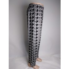 Yaşar Triko Kadın Siyah Desenli Çift Cepli Beli Lastikli Ev Sokak Kapı Önü Yazlık Viskon Alt Giyim