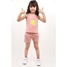 Toontoy Kids Toontoy Kız Bebek Baskılı Şortlu Takım