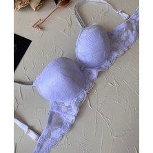 Intive Lingerie Jasmine Askıları Parlak Taşlı Hafif Destekli Dantelli Soft Cup Ithal Sütyen (B-C Cup)