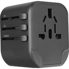 S-Link SL-WL024 2*usb 2.4A Yedek Akım Sigortalı 100-240V Universal Çevirici Priz Adaptör