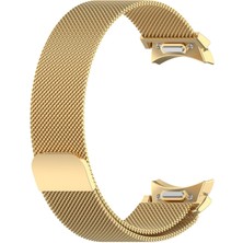 AktarMobile Samsung Galaxy Watch 7 40 / 44 mm Mıknatıslı Hasır Metal Örgü Kordon Kayış Tam Uyumlu Orijinal Pim