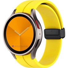 AktarMobile Samsung Galaxy Watch 7 40 / 44 mm Silikon Kordon Magnetik D Tokalı Spor Kayış Mıknatıslı Toka