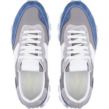 Nevzat Onay Mavi-Gri Bağcıklı Sneaker -20611-