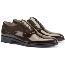 Nevzat Onay Spaz Kahve Bağcıklı Kösele Erkek Ayakkabı -65069-