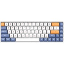 Aigo A68 Starry Blue Kablosuz Mekanik Klavye Yellow Switch (Ingilizce)