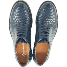 Milonek Shoes 20241856 Oxford Hasır Örgü Lacivert Açma