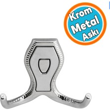 Nzb Vestiyer Mobilya Duvar Askısı Metal Dolap Elbise Askılığı Krom - Krom Kapaklı Sağlam Askı