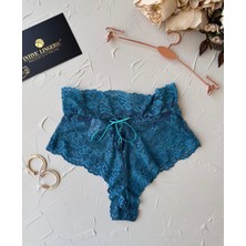 Intive Lingerie Babe Dantelli Arkası Bağlama Detaylı Yüksek Bel Brazilian Tanga