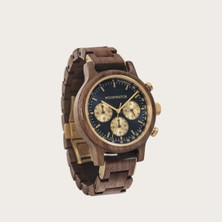 Wood Watch Woodwatch Chrono Sailor Walnut Ahşap Erkek Kol Saati 41MM