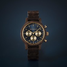 Wood Watch Woodwatch Chrono Sailor Walnut Ahşap Erkek Kol Saati 41MM