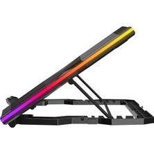 Rampage AD-RC14 X-Ranger Rgb 5fan Yükseklik Ayarlı Telefon Tutucu 9"-17" Notebook Soğutucu Laptop Soğutucu