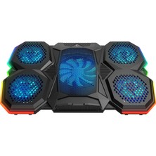 Rampage AD-RC14 X-Ranger Rgb 5fan Yükseklik Ayarlı Telefon Tutucu 9"-17" Notebook Soğutucu Laptop Soğutucu