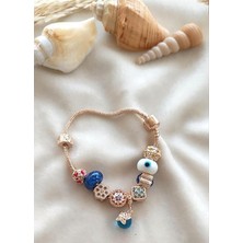 HD Marketim Bileklik Charm Bileklik Nazar Boncuklu Bileklik Kalp Zincir Bileklik 16794