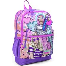 Coral High Kids Pembe Mor Fashion Girl Desenli Okul Sırt Çantası 23755