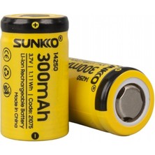 Sunkko 3.7 Volt 300 Mah 14250 Şarj Edilebilir Pil 2'li Paket