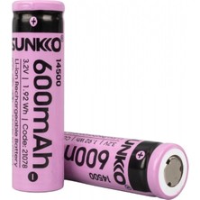 Sunkko Ifr 3 2 Volt 600 Mah 14500 Şarj Edilebilir Pil 2'li Paket