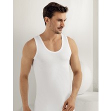 İki Yıldız Erkek Penye Atlet 6'Lı Paket Beyaz 0002