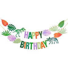 Party Pieces - Kaşif Dino Parti Happy Birthday Asma Süsü