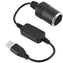 USB 2.0 5 Volt - 2 Amper To 12 Volt - 0.8 Amper Çakmak Çakmaklık Fişi Dişi Çevirici