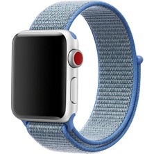 ZORE Apple Watch 38MM Uyumlu Krd-03 Hasır Kordon - 15-Tahoe Blue