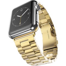 ZORE Apple Watch 42MM Uyumlu Krd-04 Metal Kordon - Gold