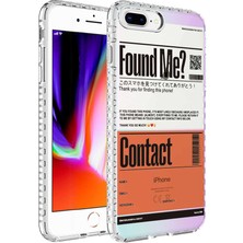 ZORE Apple iPhone 7 Plus Uyumlu Airbag Kenarlı Renkli Desenli Silikon Elegans Kapak-No6